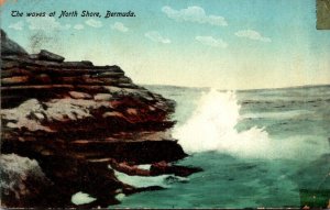 Bermuda The Waves At North Shore 1908