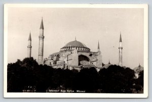 Istanbul Turkey Hagia Sophia Museum RPPC Postcard Posted 1950s Aya Sofya