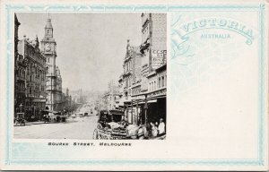 Bourne Street Melbourne Australia Victoria Unused Postcard E73