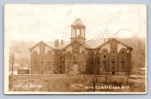 JH1/ New Cumberland West Virginia RPPC Postcard c1910 Public School  69