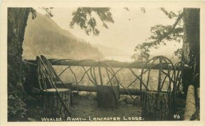 California Del Norte Humboldt Lancaster Lodge World's Away Postcard 12485