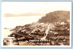 Cardova Alaska AK Postcard RPPC Photo Bird's Eye View c1930's Unposted Vintage