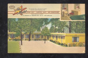 LAKE OZARK MISSOURI LAKE OF THE OZARKS STAR MOTEL INTERIOR ADVERTISING POSTCARD