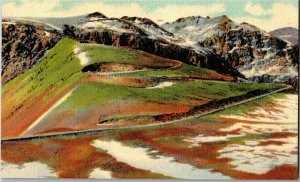 Switchbacks Beartooth Plateau Yellowstone Park c1950 Vintage Postcard L30