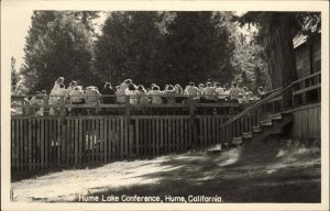 Hume California CA Hume Lake Conference Dining Vintage Real Photo Postcard