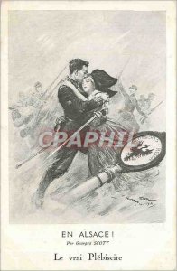 'Old Postcard In Alsace by Georges Scott''s True Plebiscite Army'