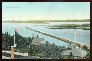 h73 - MARKLAND NS Postcard 1910s Birds Eye View