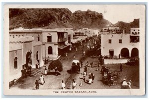 c1920's The Crater Bazaar View Aden Yemen RPPC Photo Unposted Postcard 