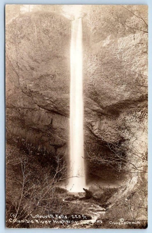 1920's RPPC CROSS & DIMMITT #415*LATOURELL FALLS*COLUMBIA RIVER HIGHWAY OREGON