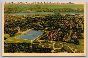 Vintage Massachusetts Postcard - Air View of   Lawrence
