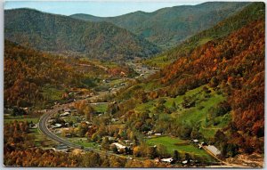 VINTAGE POSTCARD AERIAL VIEW OF MAGGIE VALLEY IN NORTH CAROLINA