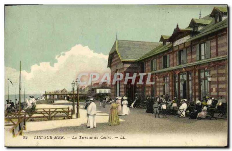 Old Postcard Luc Sur Mer La Terrasse du Casino