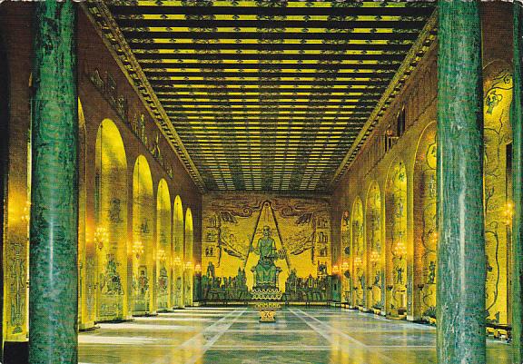 Sweden Stockholm City Hall Banquet Room Golden Hall