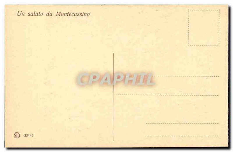Italy Italia Badia di Montecassino Old Postcard Finistra