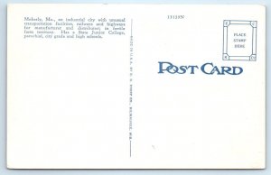 MOBERLY, Missouri MO ~ JUNIOR HIGH SCHOOL c1940s Randolph County Postcard