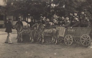 Munster Hannover German Army In Old Cart Transport Postcard