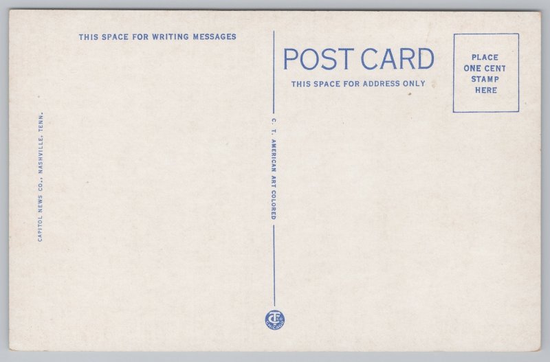 Linen~Nashville Tennessee~Hermitage Interior~Jackson Dining Room~Postcard