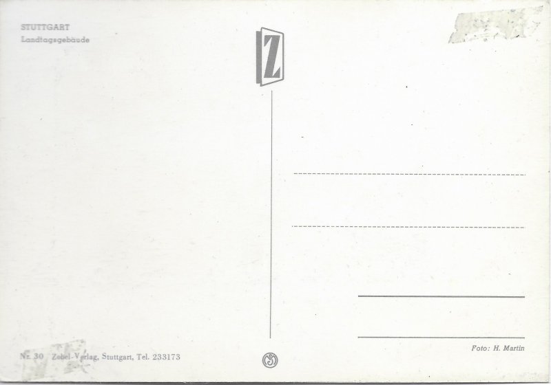 Stuttgart, Germany. Landtagsgebaude.  Unused