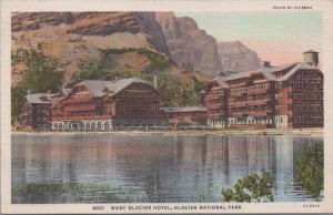Postcard Many Glacier Hotel Glacier National Park Montana 1936