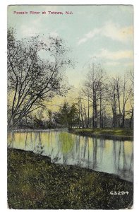 Passaic River at Totowa, New Jersey Divided Back Postcard, Mailed 1911