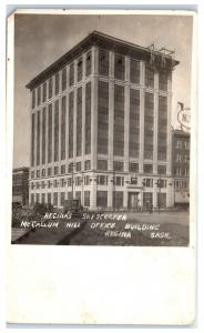 1913 RPPC Regina's Skyscraper, McCallum Hill Office Bldg, Regina, SK Postcard