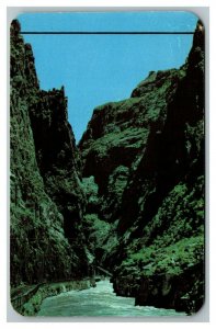 Vintage 1950's Postcard Bridge Over the Royal Gorge River Colorado