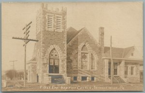 SHINGLEHOUSE PA FIRST DAY BAPTIST CHURCH ANTIQUE REAL PHOTO POSTCARD RPPC