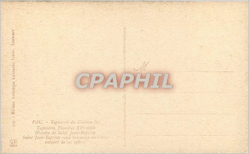 Old Postcard PAU.Tapisserie du Chateau