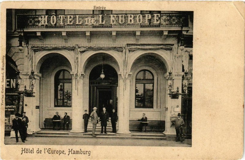 CPA AK Hamburg- hotel de l'Europe, Entree GERMANY (888324)