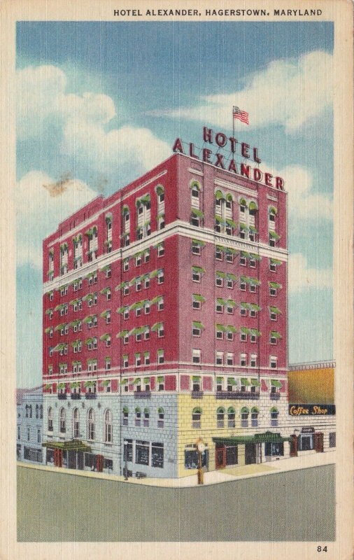 Maryland Hagerstown Hotel Alexander Curteich sk6316