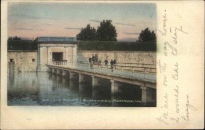 Fortress Monroe Virginia VA Sally Port Bridge c1910 Vintage Postcard