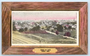 SIDNEY, OH Ohio ~Shelby County ~ BIRDS EYE VIEW of CITY c1910s Postcard