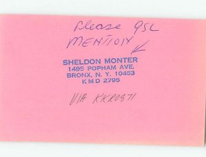 Pre-1980 RADIO CARD - CB HAM OR QSL New York City NY AH2458