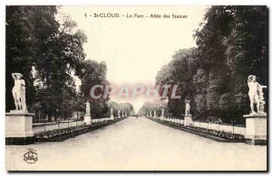 Saint Cloud Old Postcard The statues Allee park