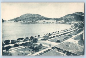 Rio de Janeiro Brazil Postcard Avenida Bei Mar Botafogo c1910 Antique