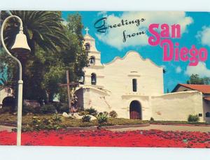 Pre-1980 GREETINGS FROM POSTCARD San Diego California CA ho5722