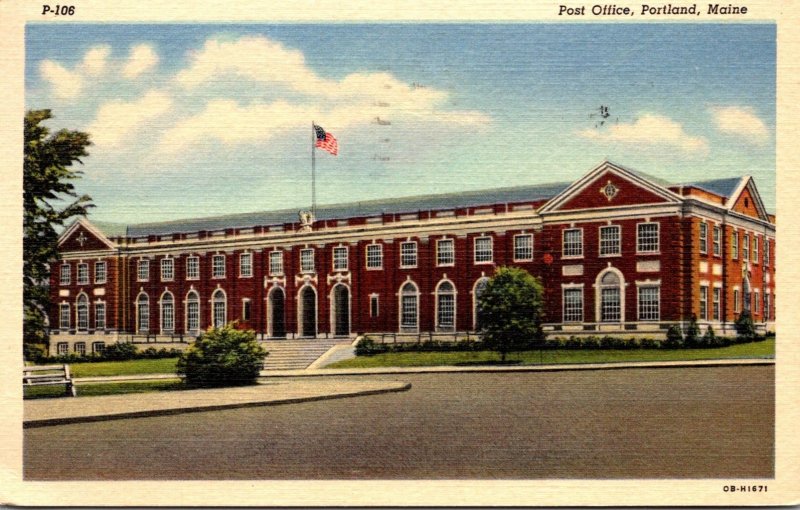 Maine Portland Post Office 1950 Curteich