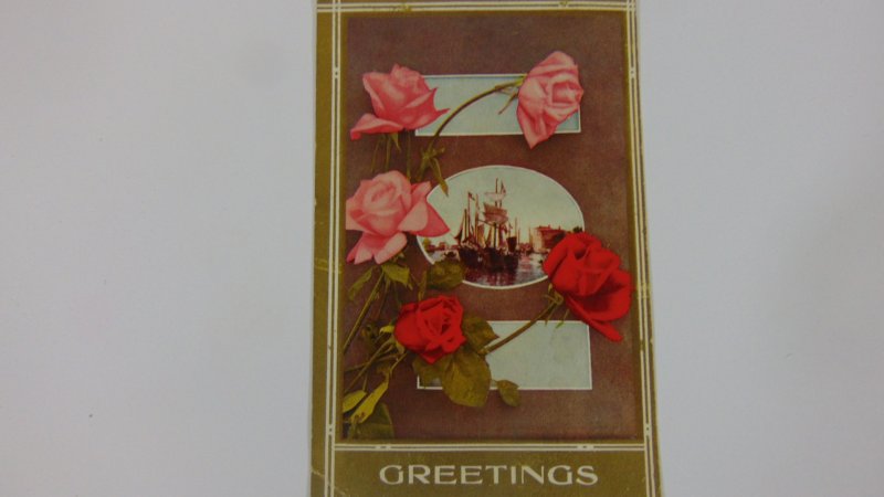 Antique 1910 Fancy Greeting Postcard Posted 1910