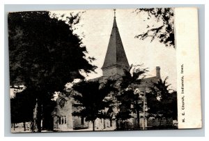 Vintage 1911 Photo Postcard Methodist Episcopal Church Building Indianola Iowa