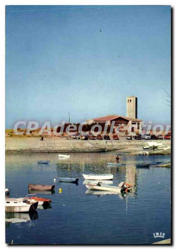 Postcard Modern Ile D'Oleron The Church And The Port Of La Cotiniere