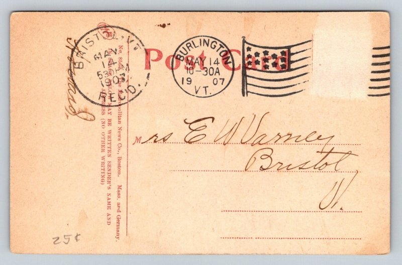 1907  Queen City Park  Burlington  Vermont  Postcard