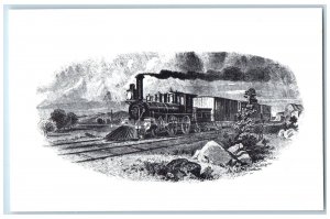 c1920's Classic Steam Train Circa 1890 American Bank Note Co. New York Postcard