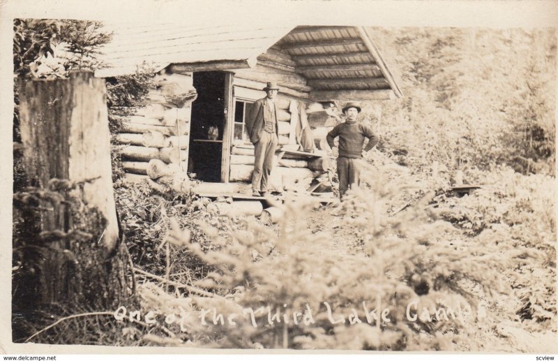 RP: Cabin , Third Lake , Adirondack , New York , 1910s