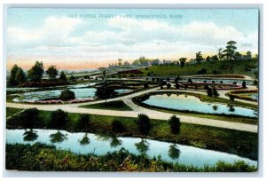 c1910's Lily Ponds Forest Park Springfield Massachusetts MA Unposted Postcard