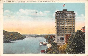 Union Trust Co. Building and Kanawha River - Charleston, West Virginia WV  