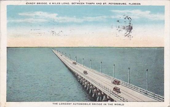 Florida Saint Petersburg Gandy Bridge 6 Miles Long Between Tampa And Saint Pe...