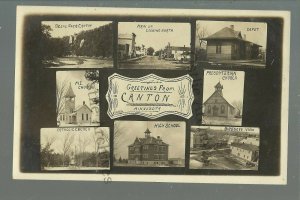 Canton MINNESOTA RPPC c1910 DEPOT 8 views nr Harmony Mabel Preston Lanesboro