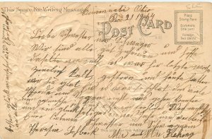 Embossed Christmas Silk Applique Robe Santa Claus On Rocking Horse American Flag