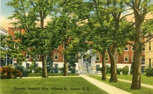 Postcard View of Twomey Hospital on West Calhoun in Sumter, SC.    N6