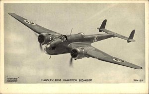 Military Aviation Handley-Page Hampden Bomber Airplane Plane Vintage Postcard